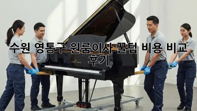 수원 영통구 원룸이사 꿀팁🍯 비용 비교 & 후기